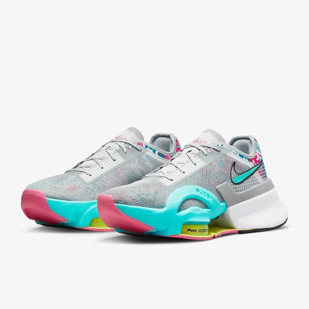 Nike Women's Training Shoes - Gray, Teal, Pink, Yellow